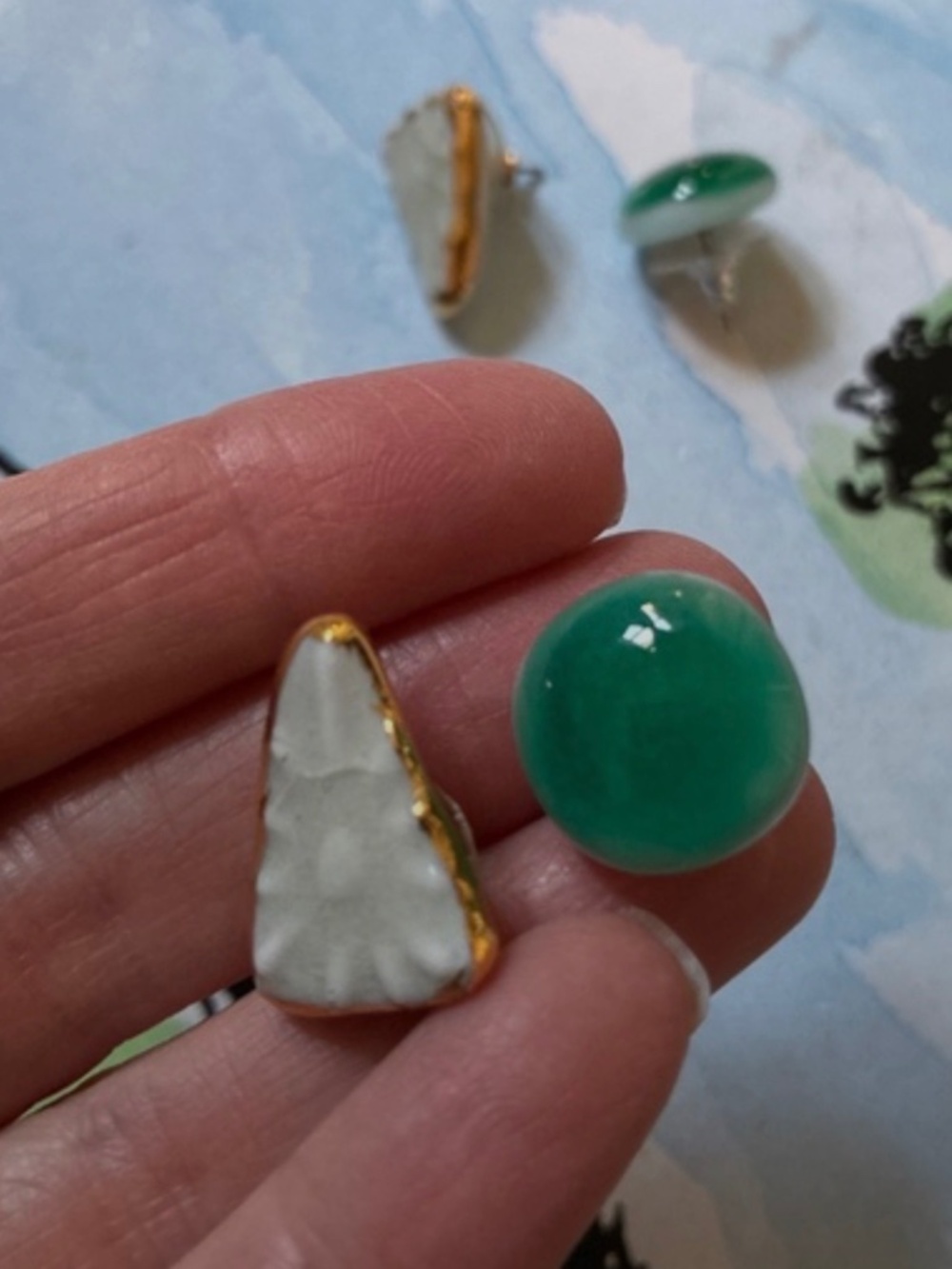 Handmade post earrings